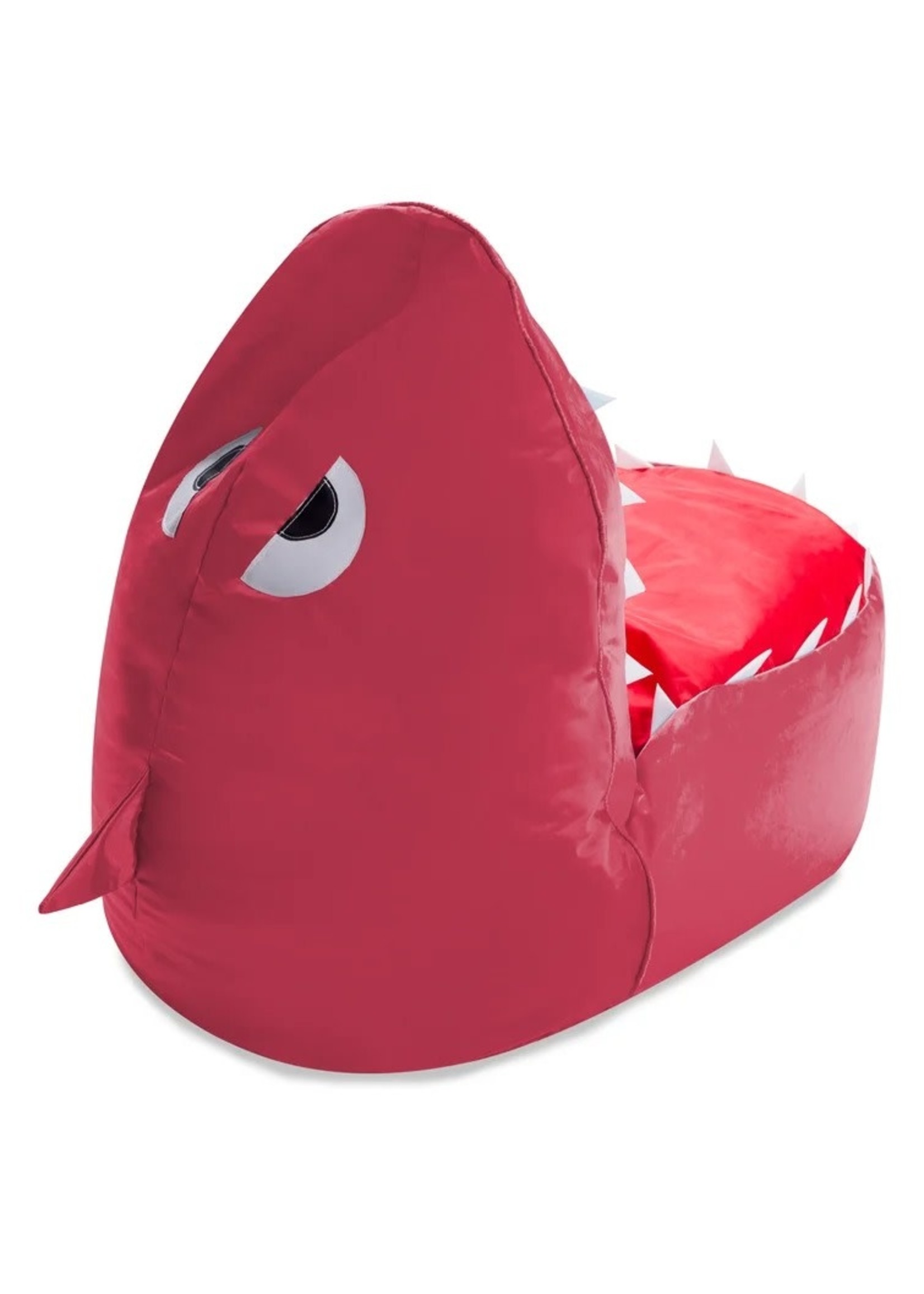 *COVER ONLY - Shark Stuffed Animal Bean Bag Cover For Kids - Large 22" - Red