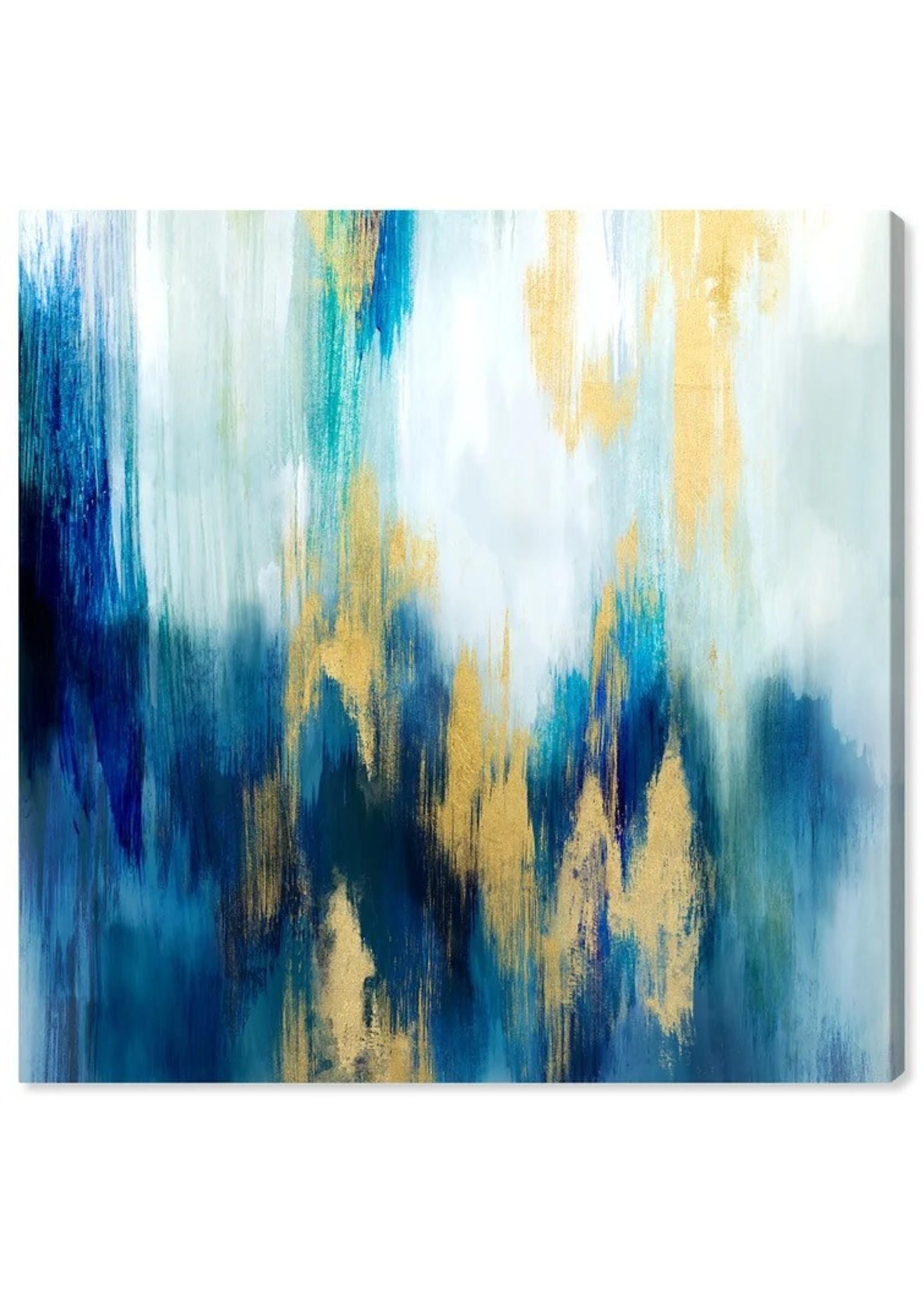 *30"x30"Abstract Rainy Gold - Painting Print