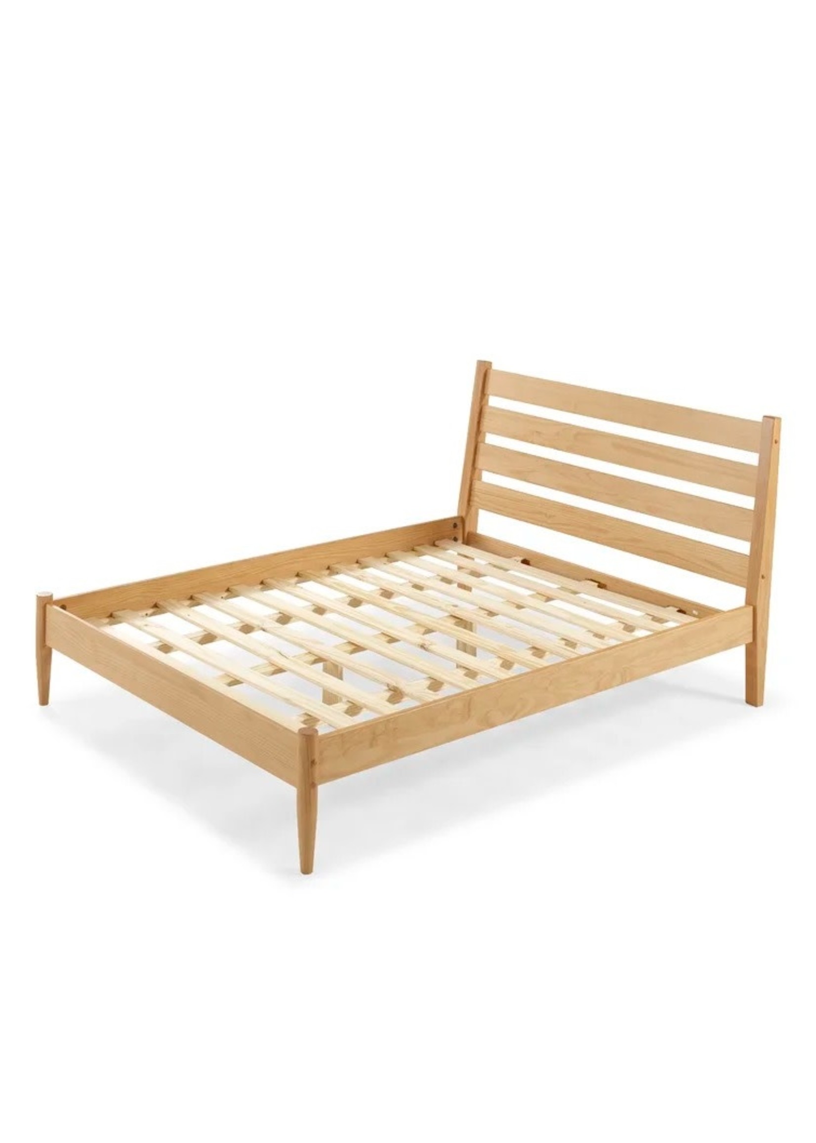 *Queen -Grady Solid Wood Standard Platform Bed - Oak