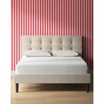 *Full - Leonard Tufted Upholstered Platform Bed - Cream