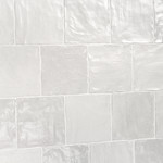 *Amagansett 4" x 4" Straight Edge Ceramic Singular Tile - Mallorca White - 50 Pieces - Final Sale