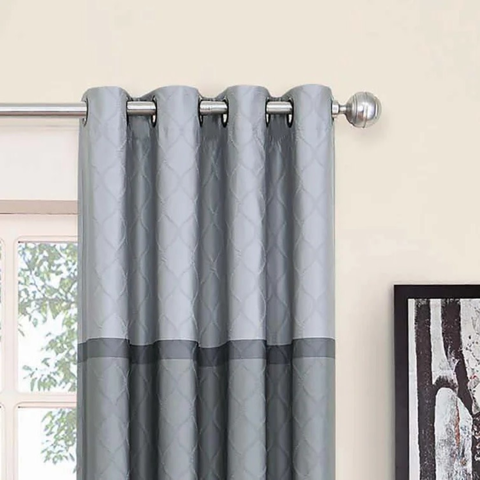 *52" x 95" Arno Blackout Single Curtain Panel - Grey