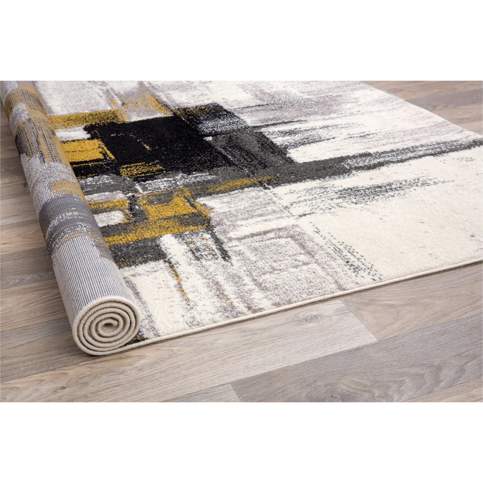 *3'3 x 5'  Doucette Abstract Gold Area Rug
