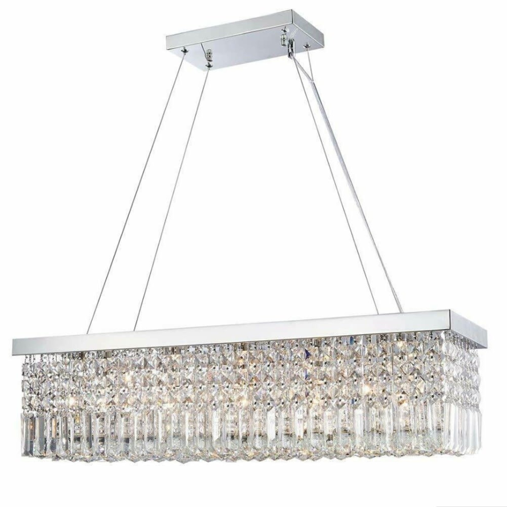 *Jonas 5 - Light Unique Chandelier with Crystal Accents - Slight Damage
