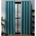 *52" x 108" Phillipa Solid Room Darkening Thermal Grommet Curtain Panels - Set of 2 - Dark Teal