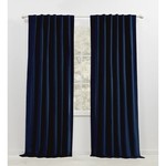 *52" x 84" Lauren Ralph Lauren Waller Blackout w Lining Back Tab/Rod Pocket Curtain Panels - Set of 2 - Navy