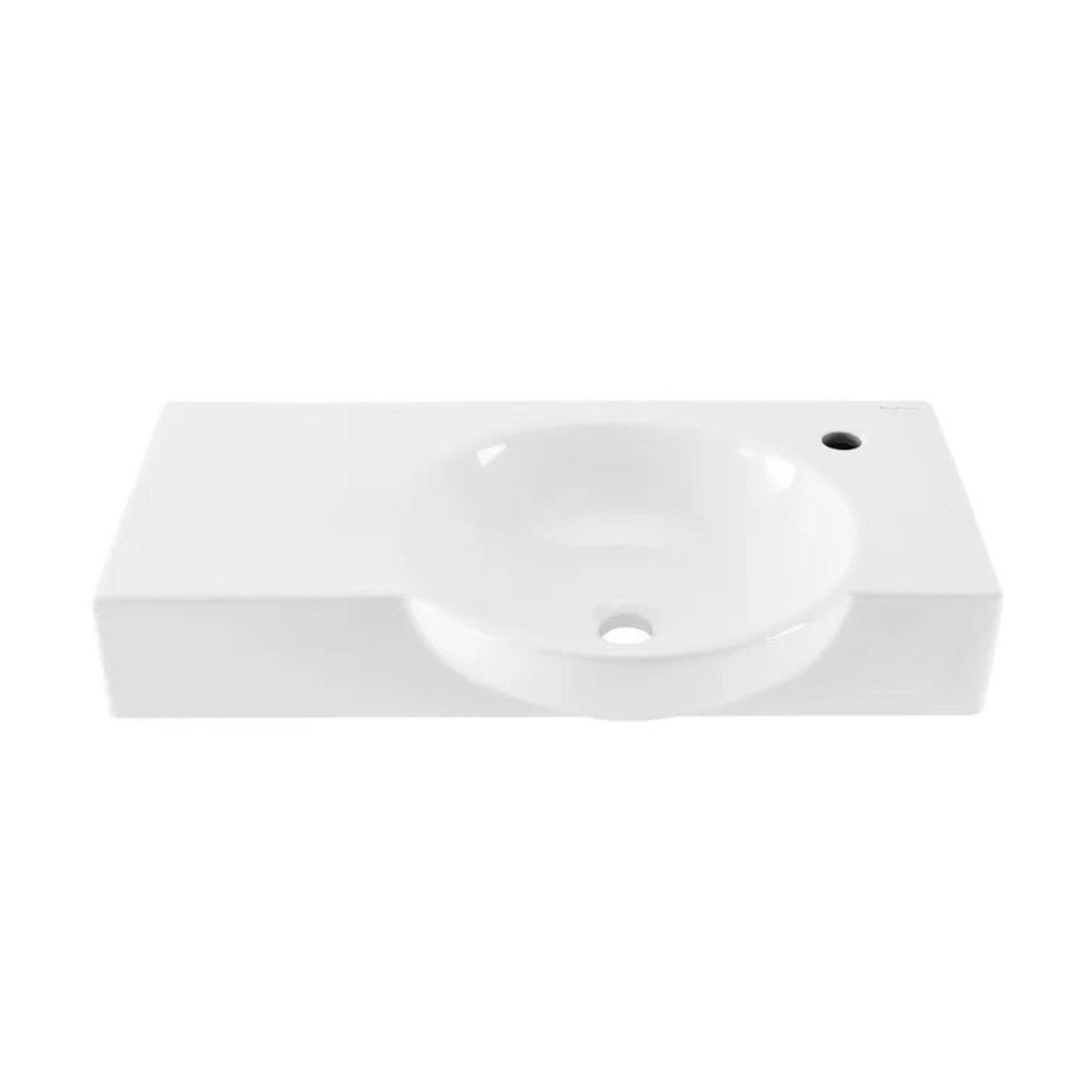 * Château 16.9'' Glossy White Ceramic Rectangular Wall Mount Bathroom Sink (SINK ONLY)