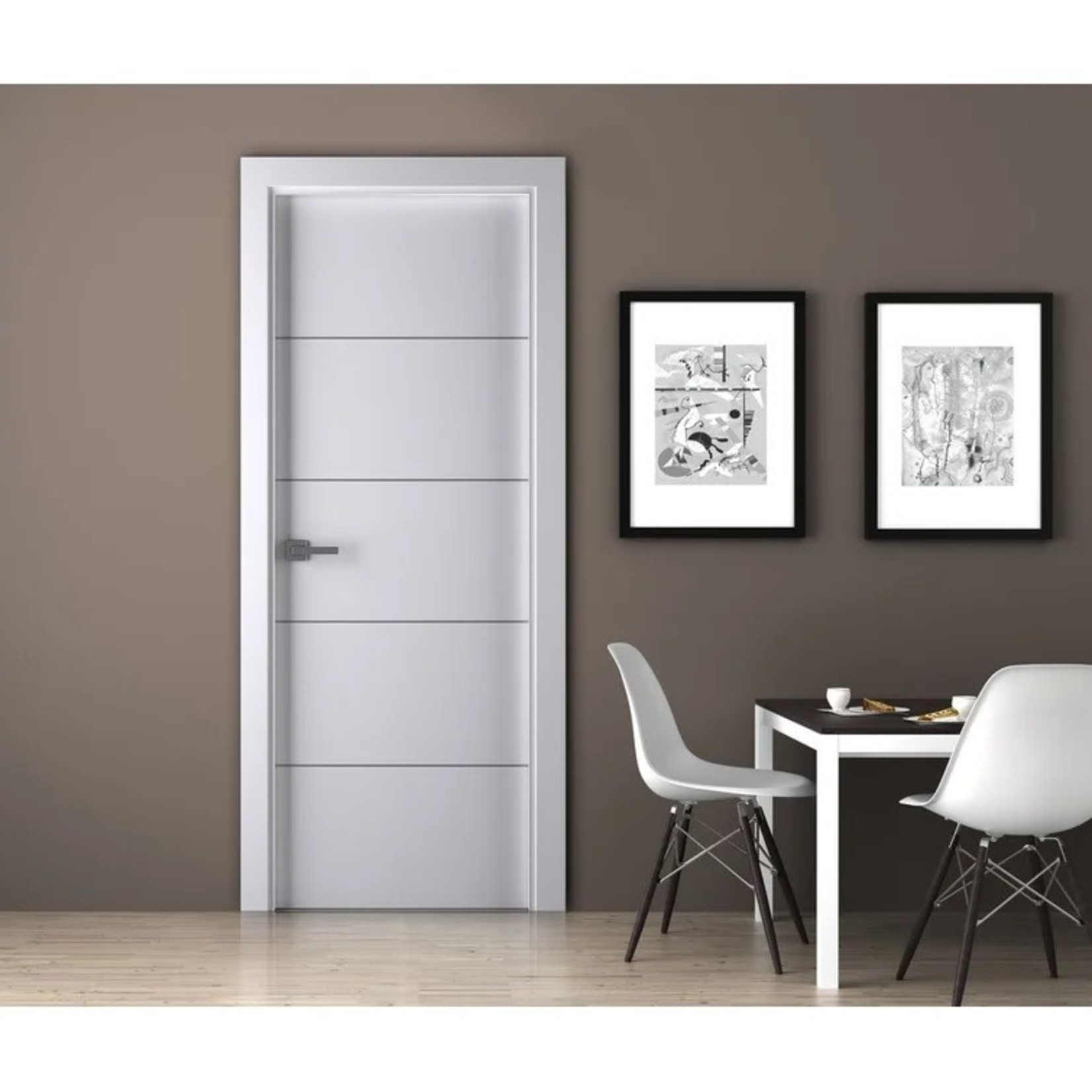 *18" x 80" Optima Flush Manufactured Wood Finish Standard Door