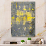 *32" x 16" Colorfields In Shades Of Grey And Yellow II- Canvas Art Print