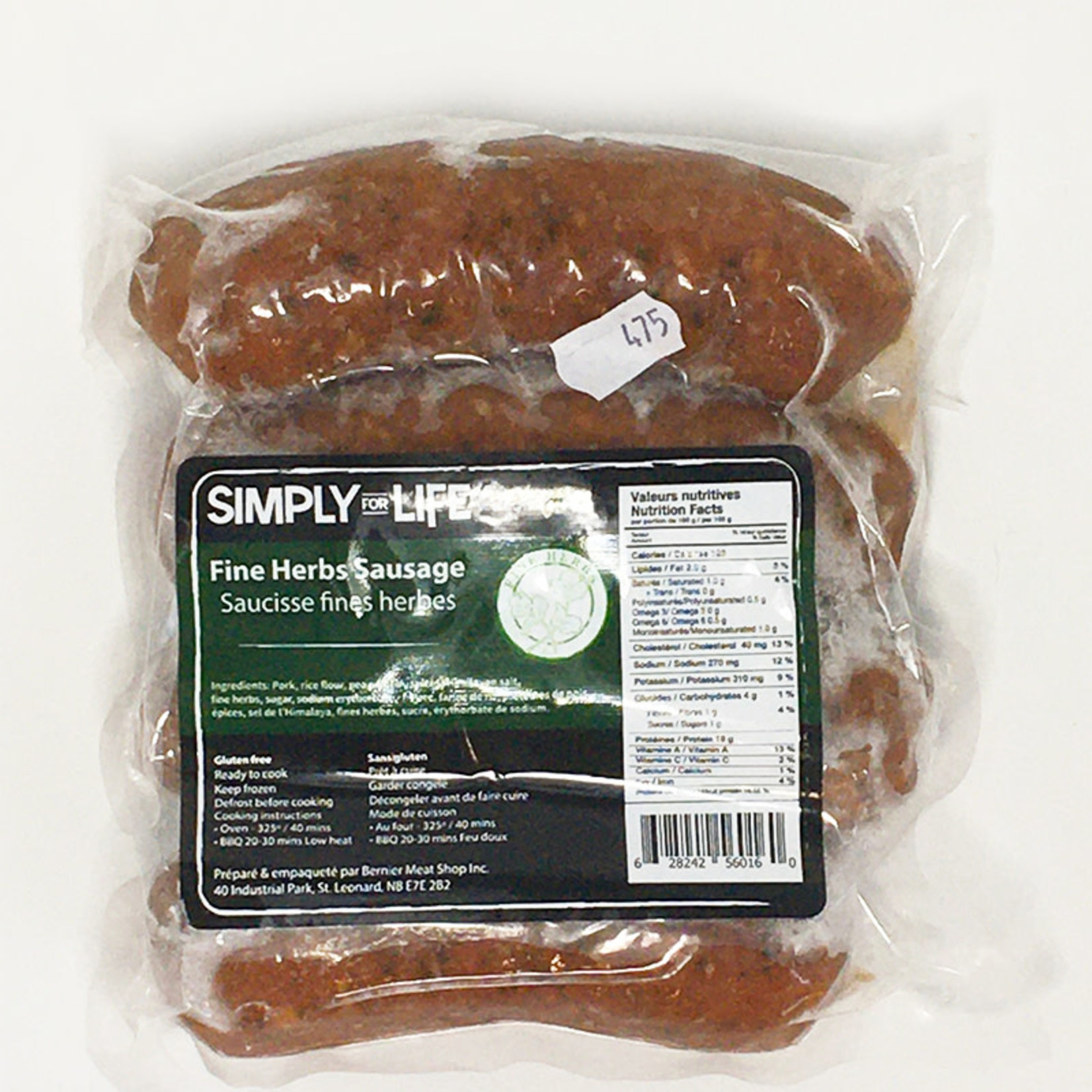 Simply For Life SFL - Sausages, Fine Herbs
