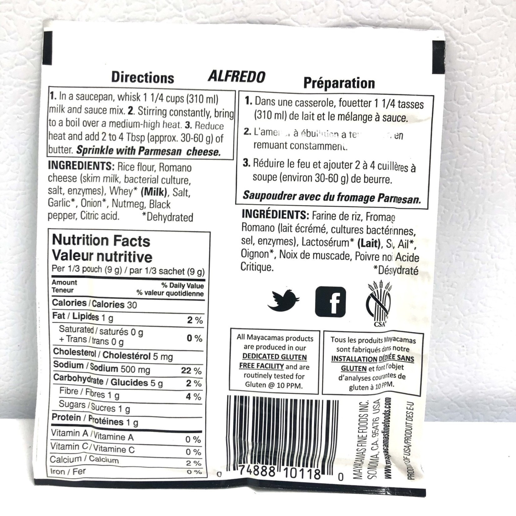 Mayacamas Mayacamas - Sauce Mix, White Cheddar Cheese (28g)