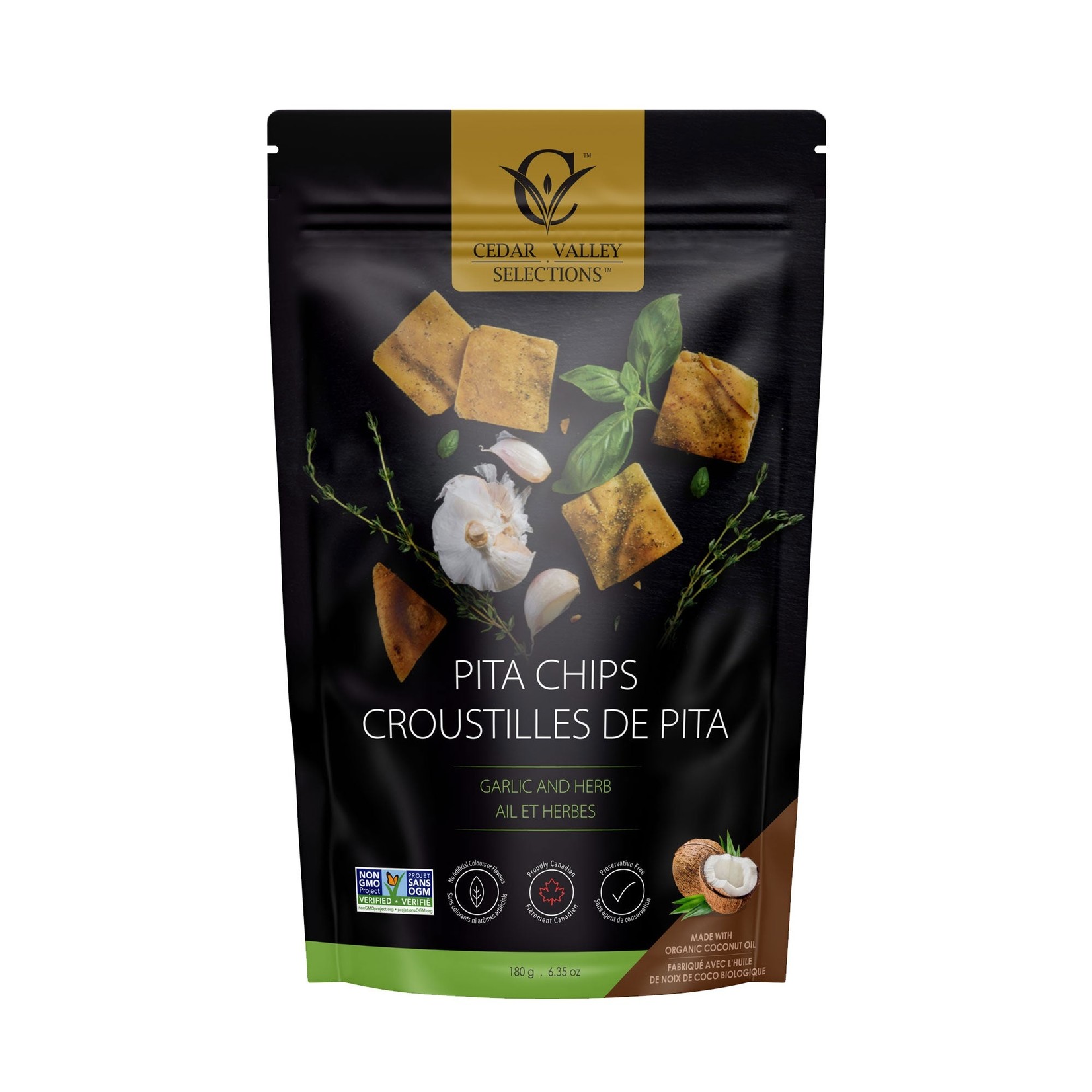 Cedar Valley Selections Cedar Valley Selections - Garlic & Herb Pita Chips