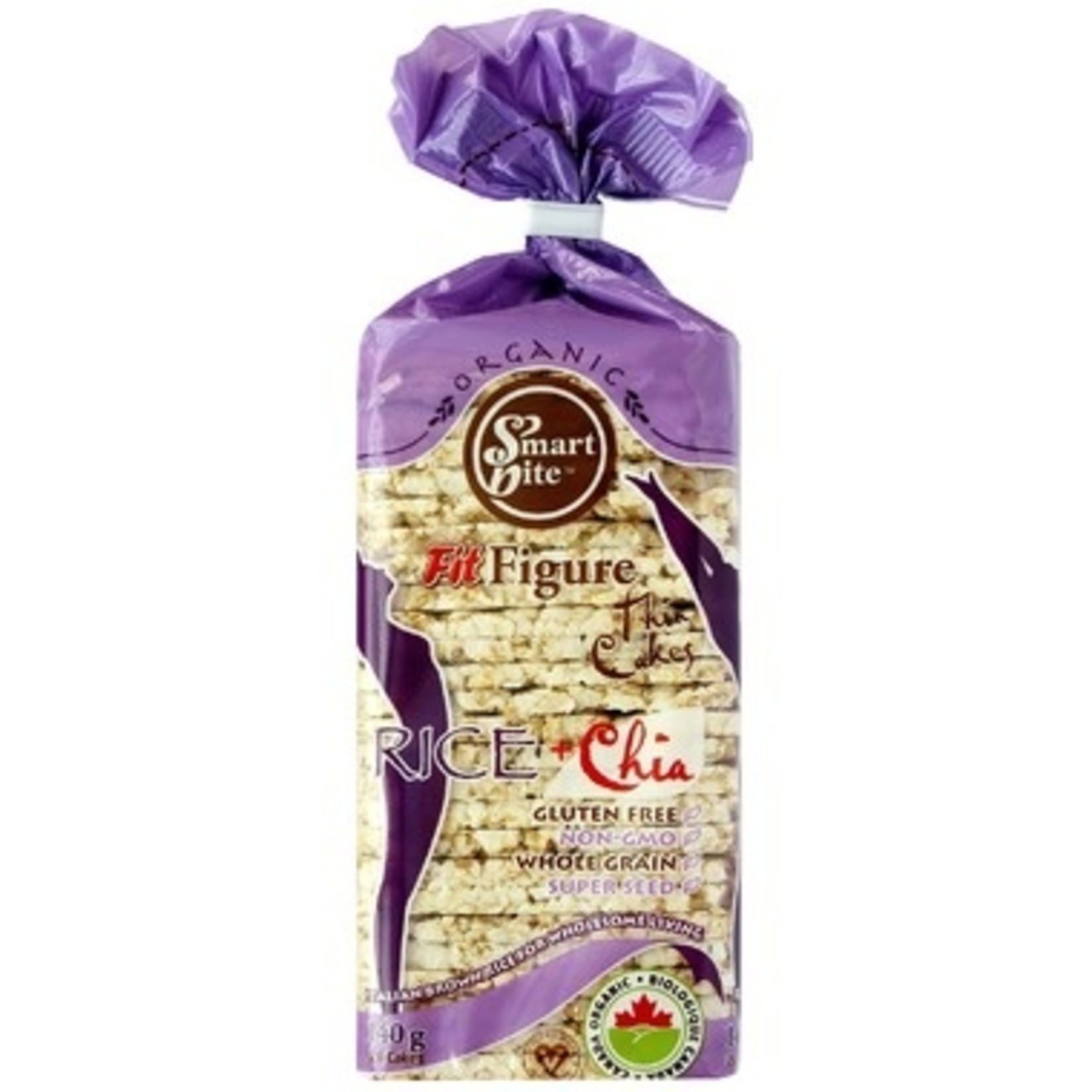 Smartbite Snacks Smartbite Snacks - Fit Figure Rice Cakes, Organic Chia (140g)