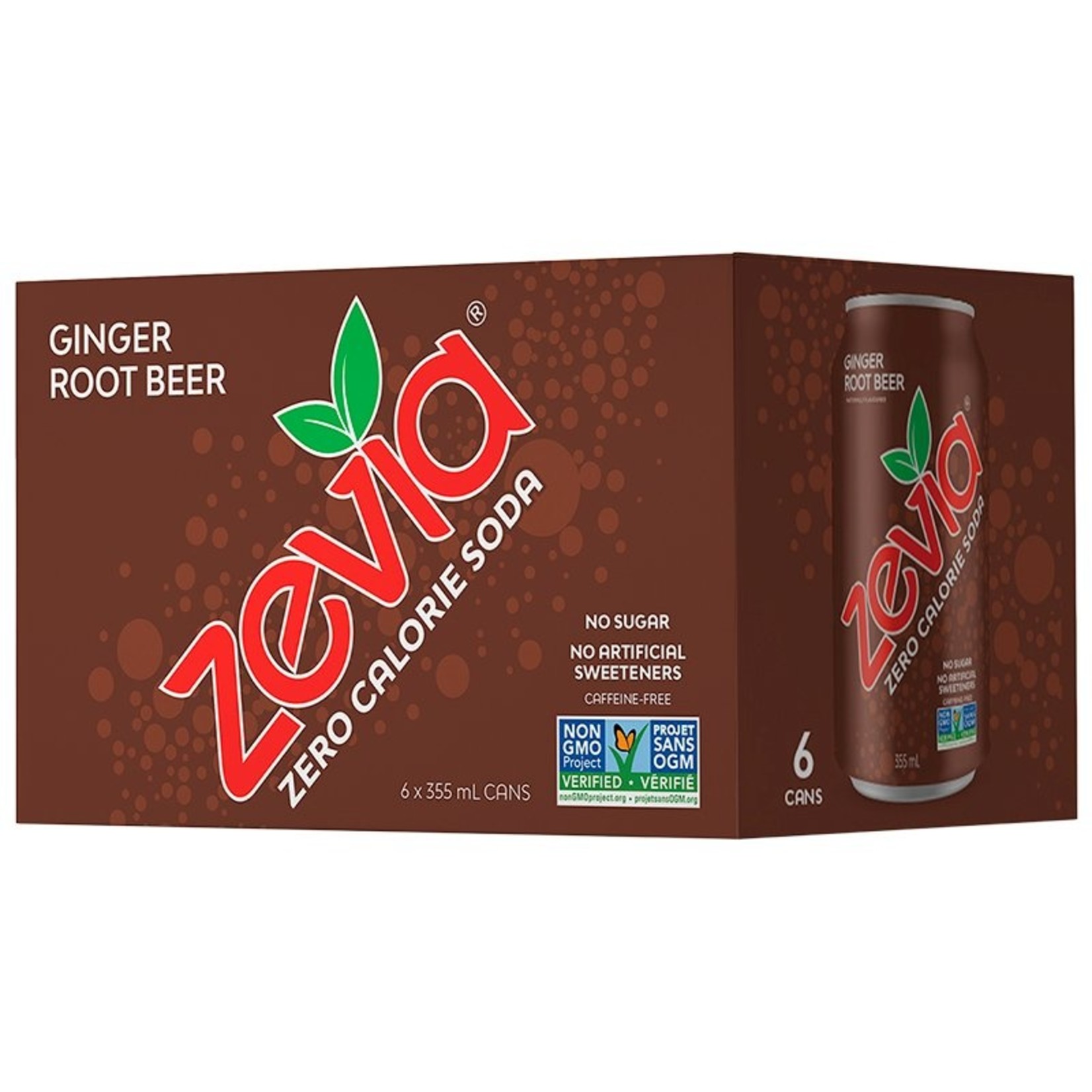 Zevia Soda Zevia - Soda, Ginger Root Beer (6pk)
