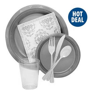 84pc Tableware Party Pack! Plates, Cups, Napkins, Forks, Spoons, and knives