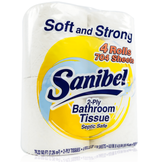 MISC Sanibel 2-Ply Bathroom Toilet Paper Tissue (4 Pack)