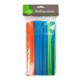 MISC Cook's Kitchen - Assorted Color  Drinking Straws (150 Count)