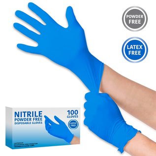 MISC Medium Powder Free Nitrile Gloves 100 Count