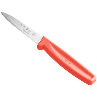 Choice 3 1/4" Serrated Edge Paring Knife- Red