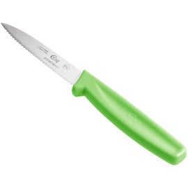 Choice 3 1/4" Serrated Edge Paring Knife- Green