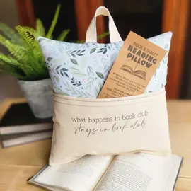 Desmond Brown READING/TABLET PILLOW - WHAT HAPPENS AT BOOK CLUB