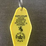 The 3 Sisters Design Co. MOTEL KEY FOB - HOGWART'S HOUSES (HUFFLEPUFF)