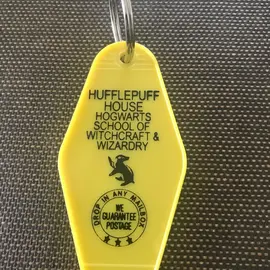The 3 Sisters Design Co. MOTEL KEY FOB - HOGWART'S HOUSES (HUFFLEPUFF)