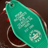 The 3 Sisters Design Co. MOTEL KEY FOB - POOR RICHARD'S (THE OFFICE)