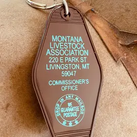 The 3 Sisters Design Co. MOTEL KEY FOB - MONTANA LIVESTOCK ASSOCIATION (YELLOWSTONE)