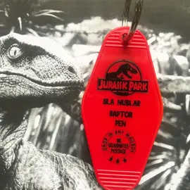 The 3 Sisters Design Co. MOTEL KEY FOB - JURASSIC PARK