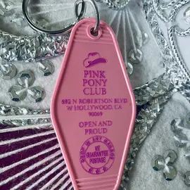 The 3 Sisters Design Co. MOTEL KEY FOB - PINK PONY CLUB