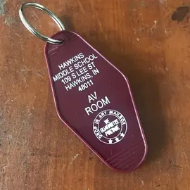 The 3 Sisters Design Co. MOTEL KEY FOB - HAWKINS MIDDLE SCHOOL