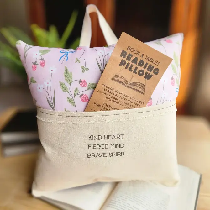 Desmond Brown READING/TABLET PILLOW - KIND HEART, FIERCE MIND (PINK)