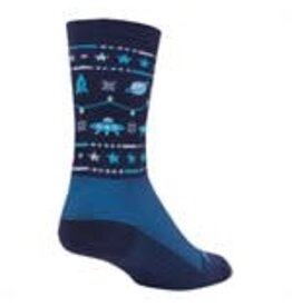 SockGuy SockGuy Ugly Sweater Blue Wool Socks S/M