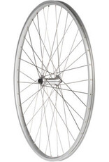Quality Wheels Value Single Wall Series Front Wheel - 27", QR x 100mm, Rim Brake, Silver, Clincher