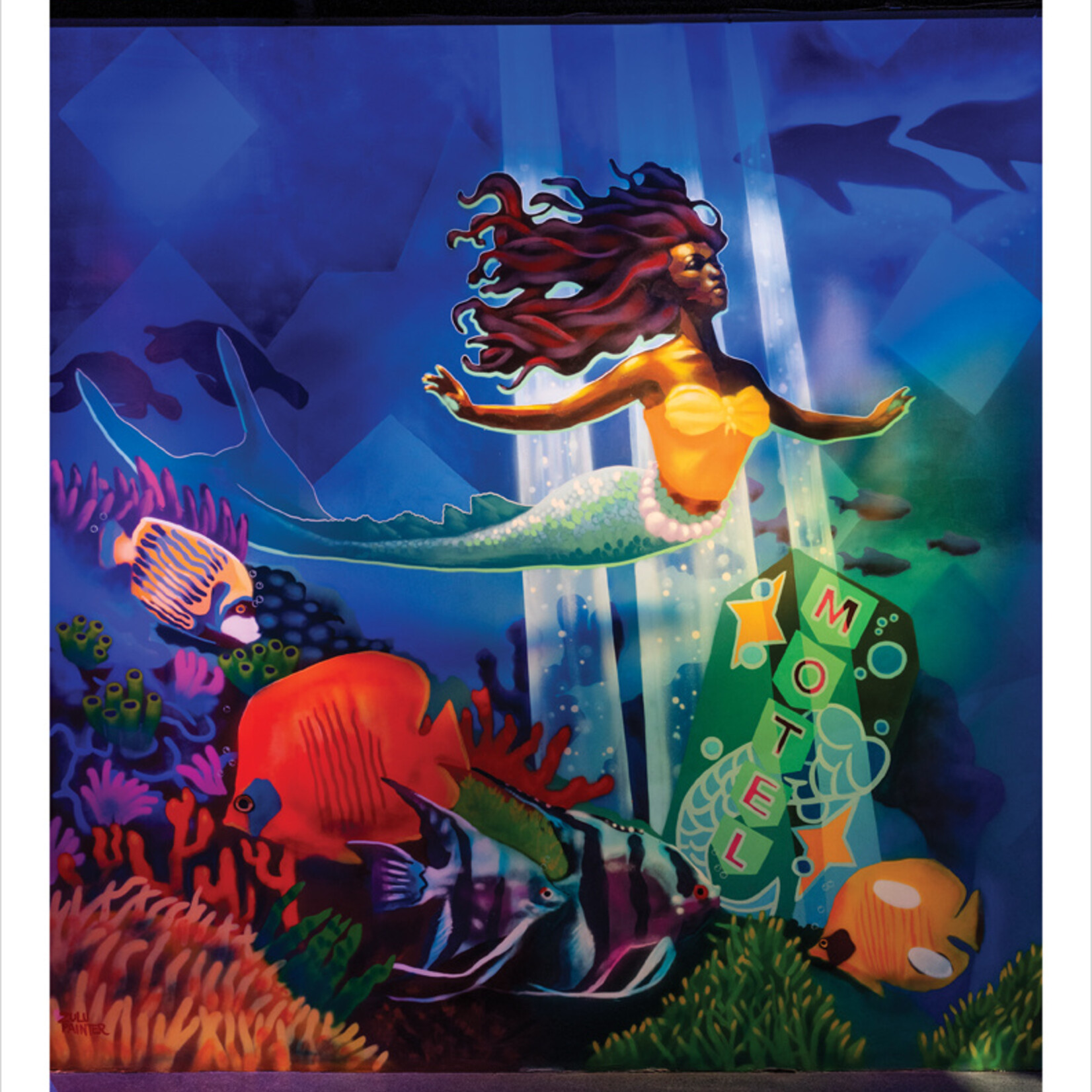 Zulu Painter Zulu Painter's "Mermaid Motel" Mural 14" x 11" Art Print
