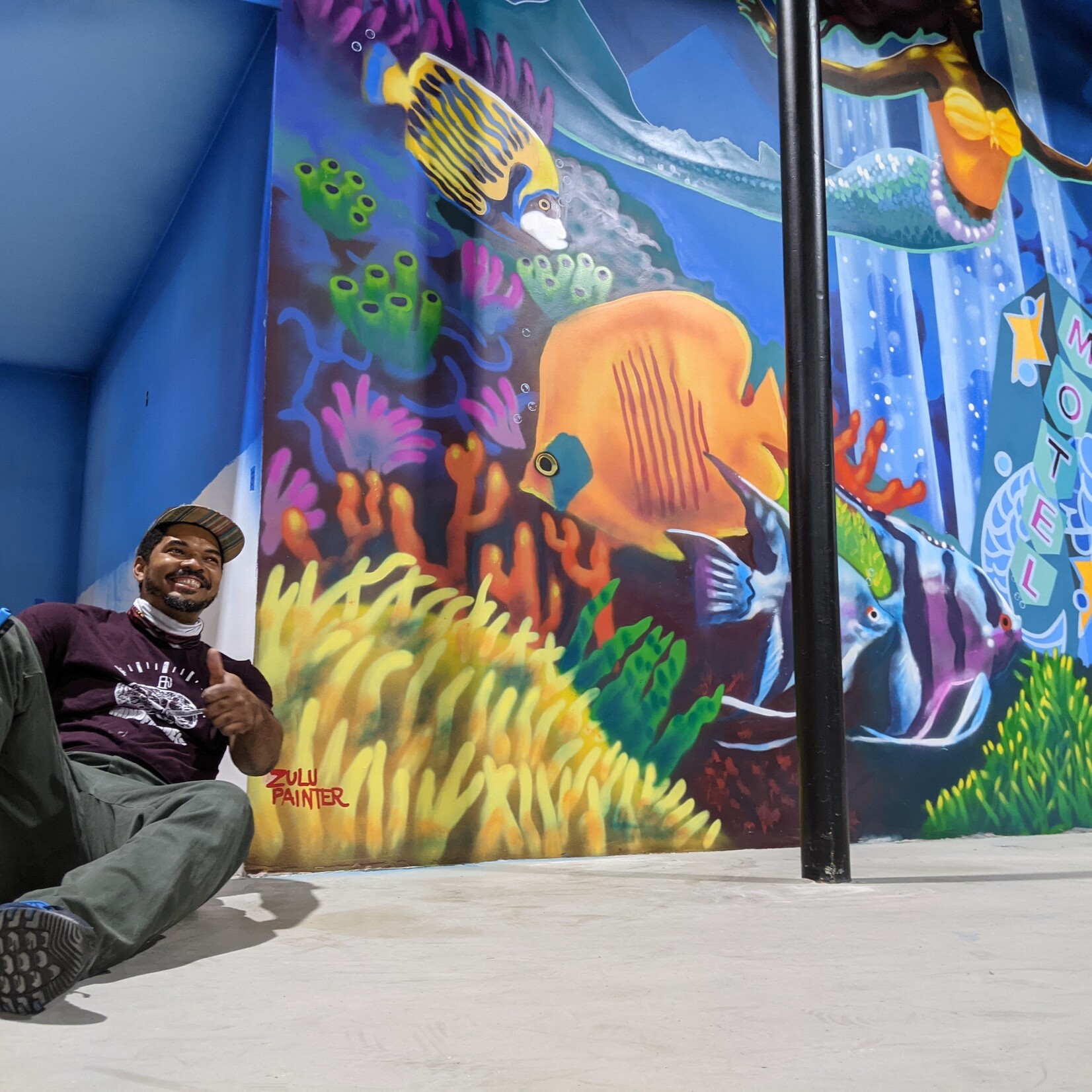 Zulu Painter Zulu Painter's "Mermaid Motel" Mural 14" x 11" Art Print