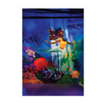 Zulu Painter "Mermaid Motel" Mural 7" x 5" Post Art