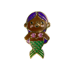 Purple Mermaid Pin (1")