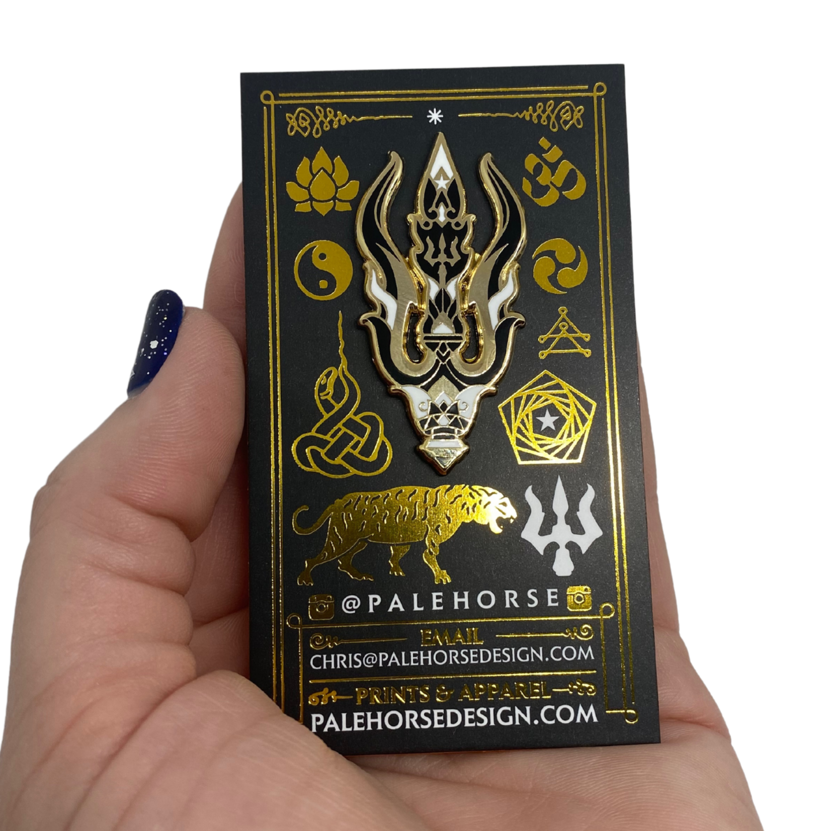 Palehorse Palehorse Shiva's Trishula Pin (1.75")