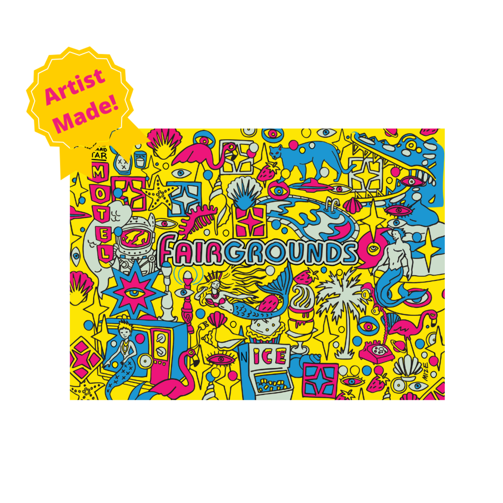 Chad Mize Chad Mize "Entrance Doodle Wall" 5" x 7" PostArt