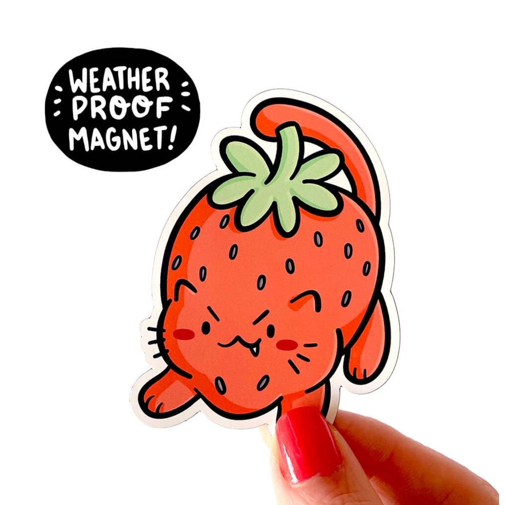 NA Strawberry Cat Magnet (2.25" x 3")