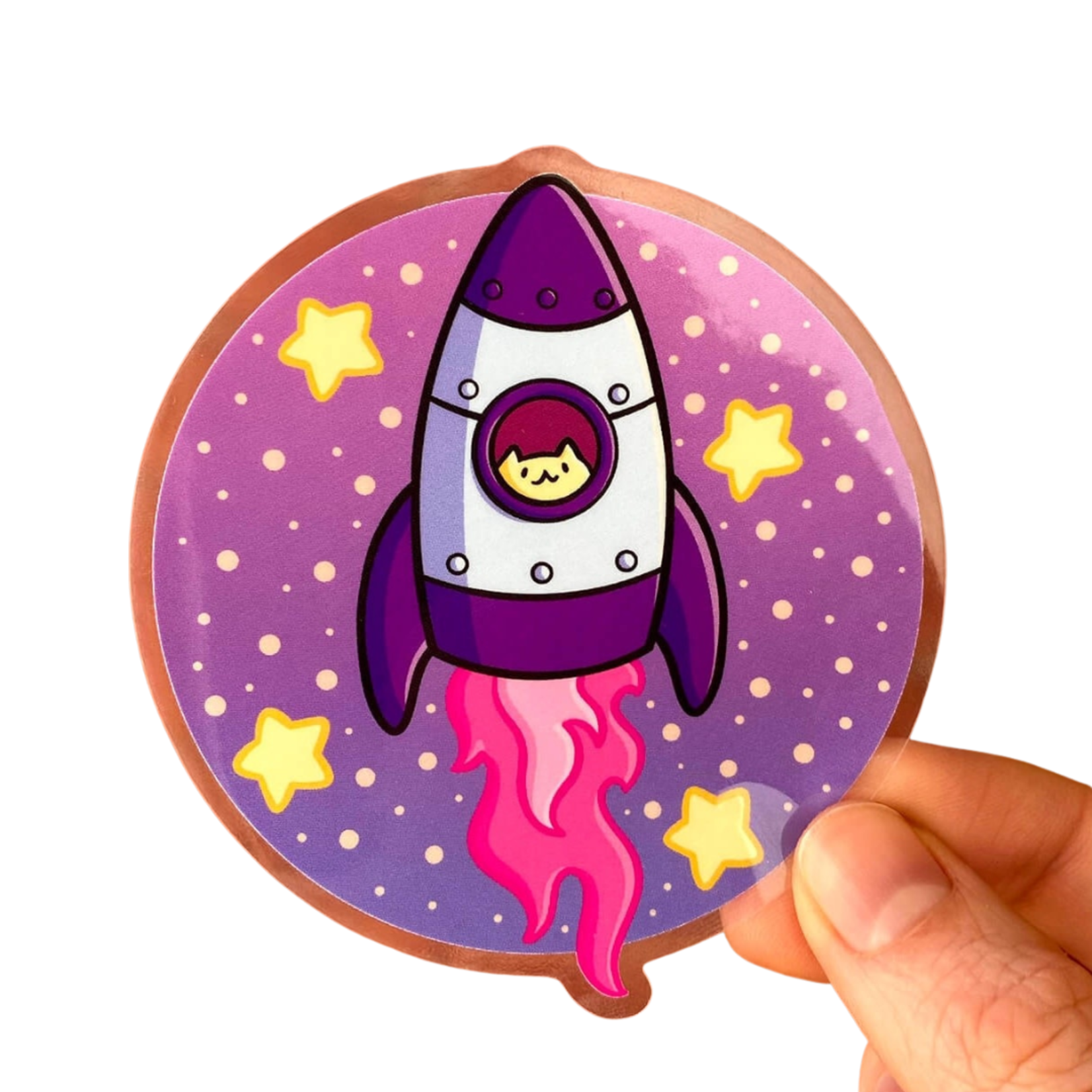 NA Spaceship Cat Sticker (3")