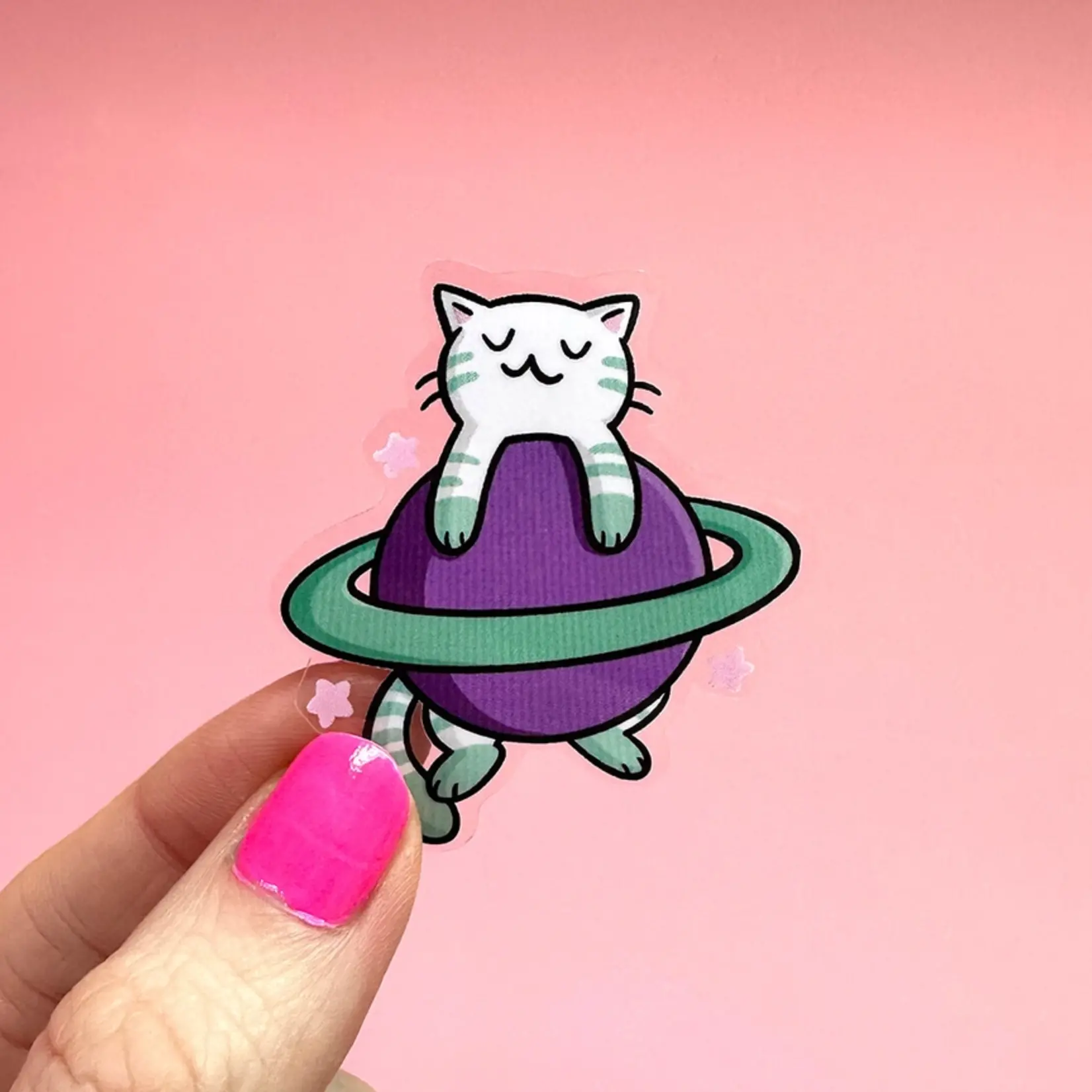 Saturn Cat Sticker
