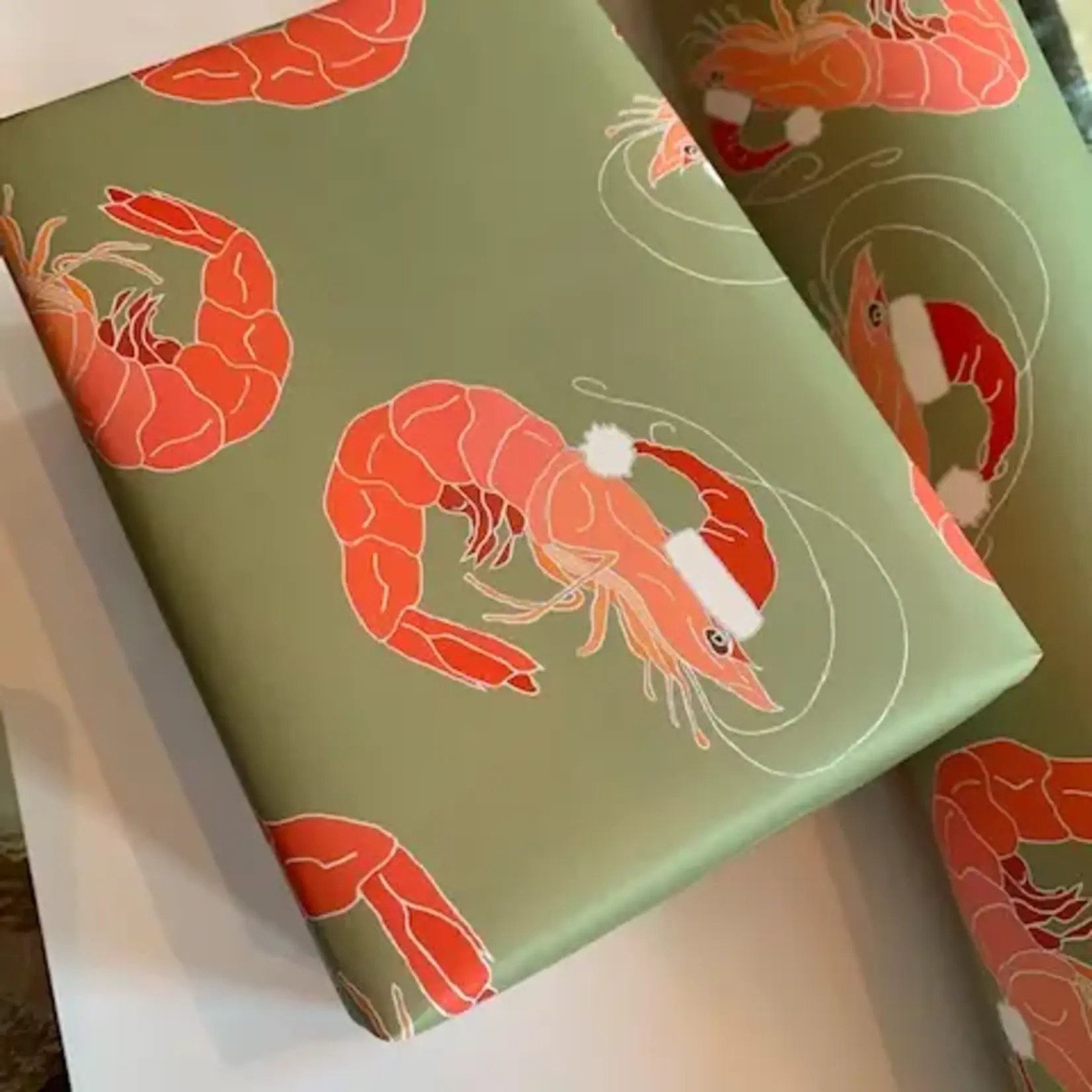 Santa Shrimp Gift Wrapping