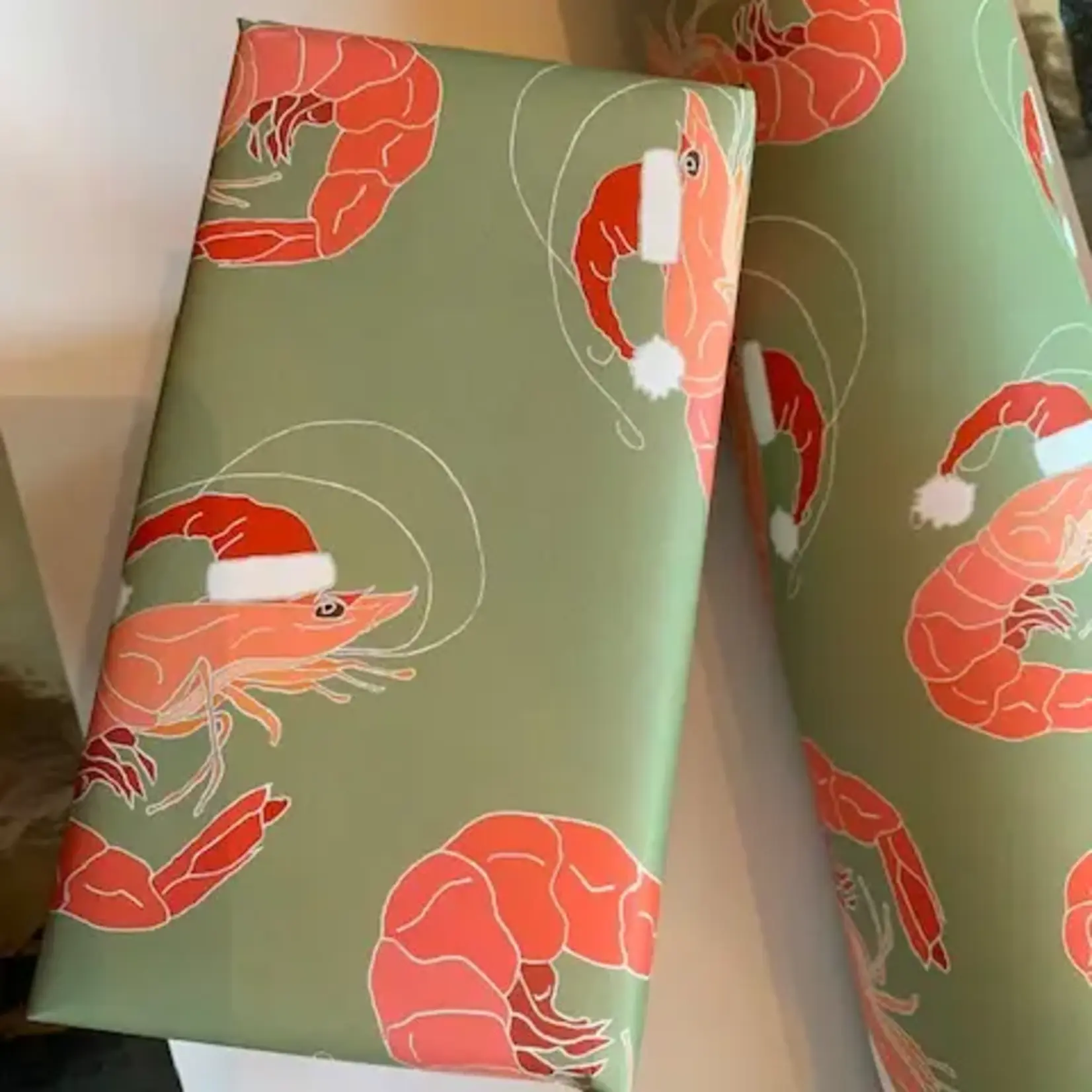 Santa Shrimp Gift Wrapping