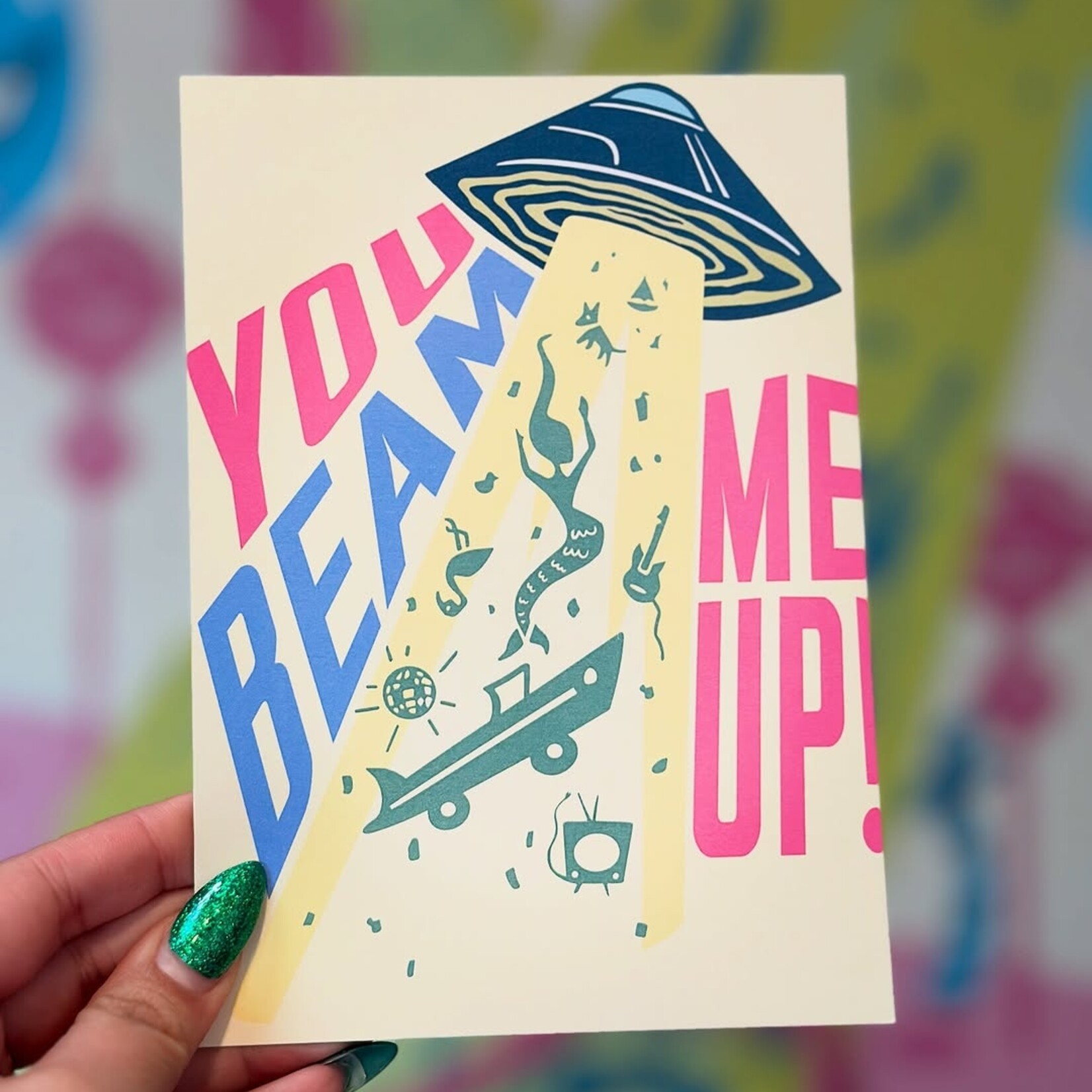 FloridaRAMA Ashley Cantero "You Beam Me Up" 5" x 7" Post Art