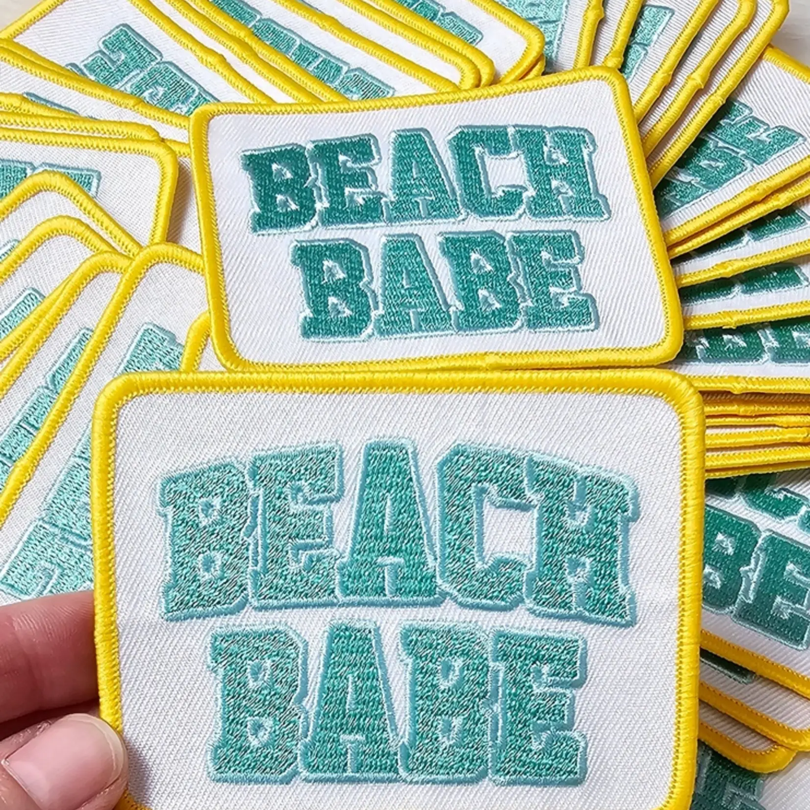 "Beach Babe" Iron on Patch (4" x 3")