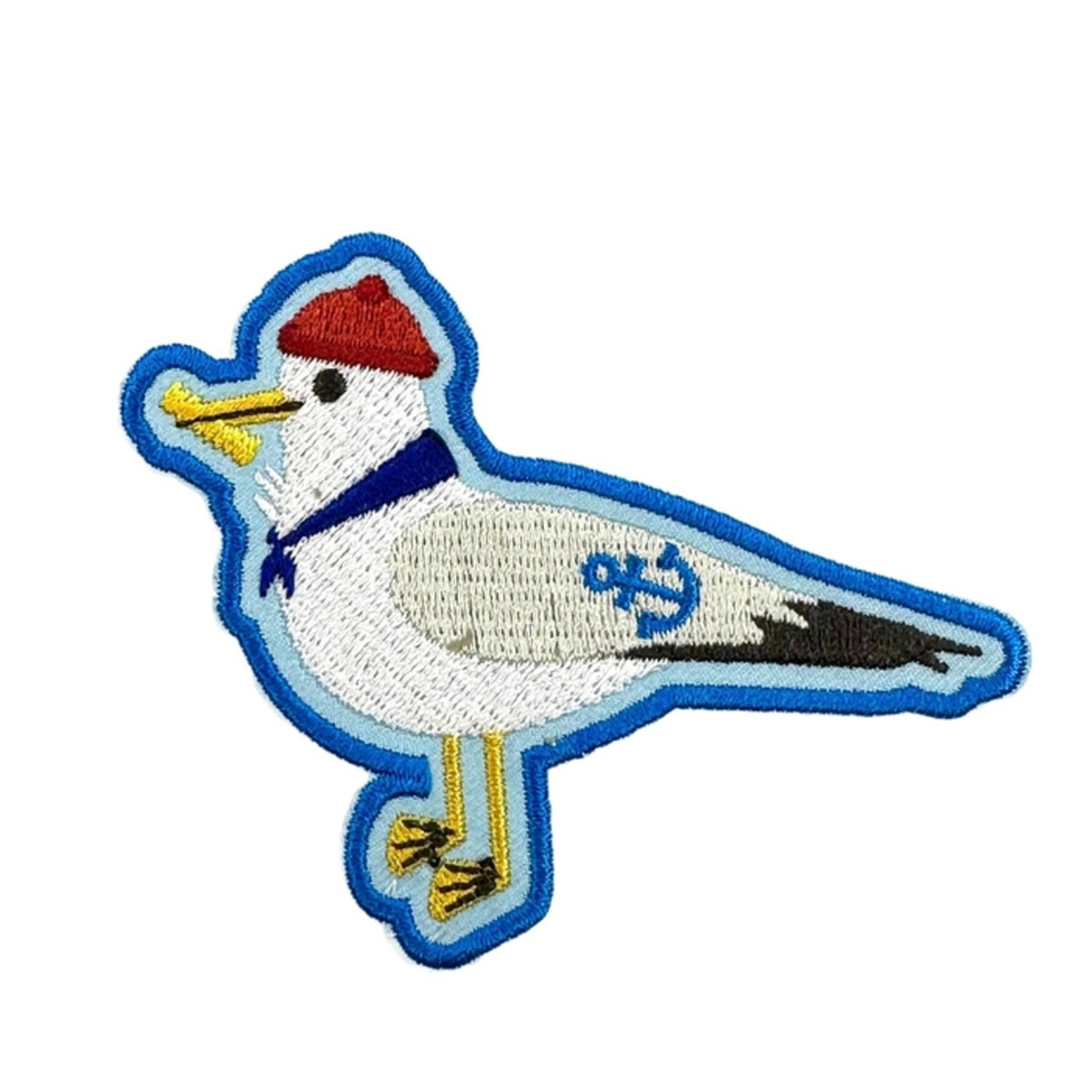 "Snackin Seagull" Iron on Patch (3")