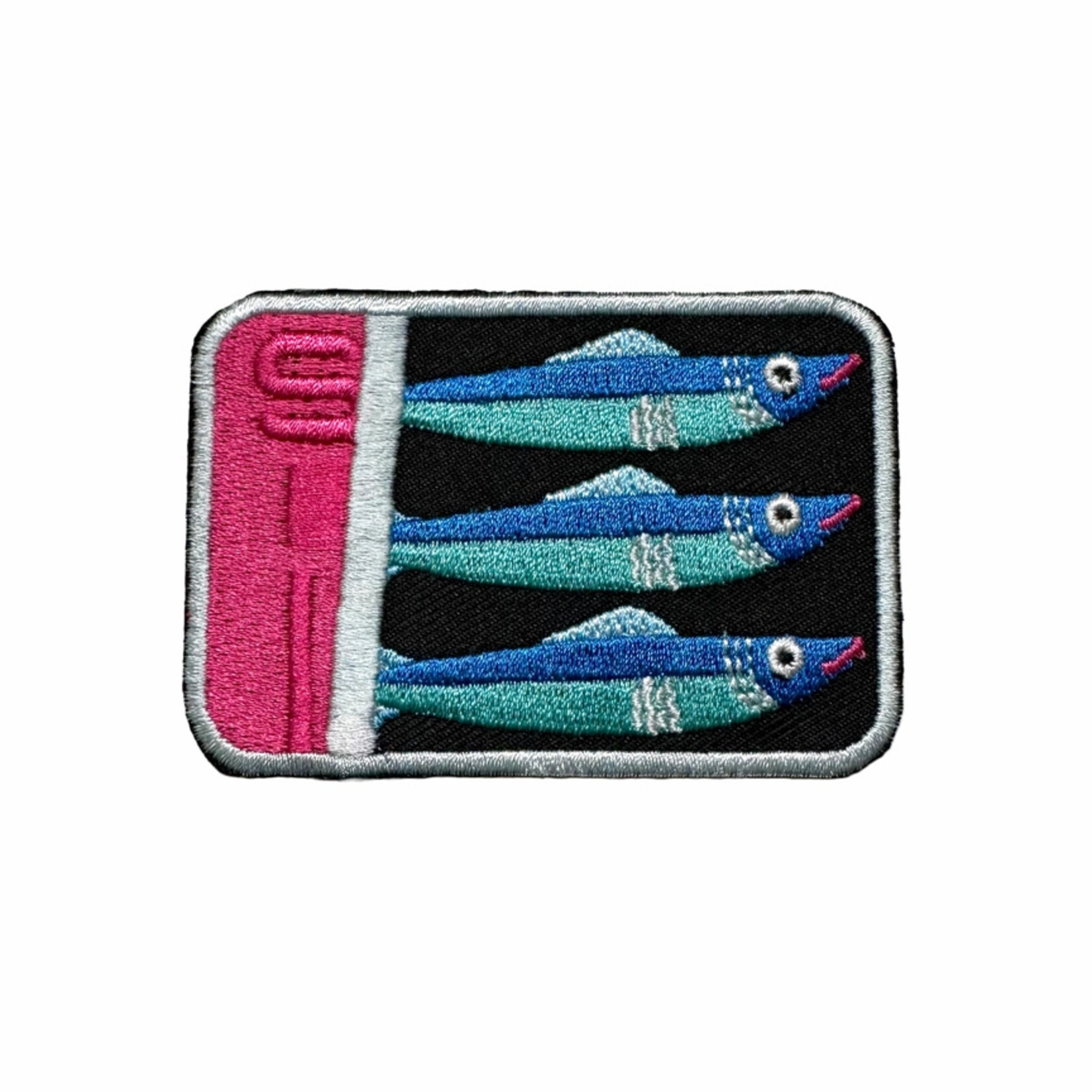 "Tinned Fish" Iron on Patch (3" x 2")